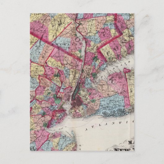 New York en omgeving Briefkaart (Voorkant)