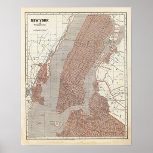 New York en omgeving Poster