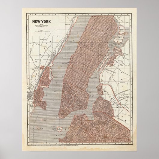 New York en omgeving Poster (Voorkant)