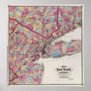 New York en omgeving Poster