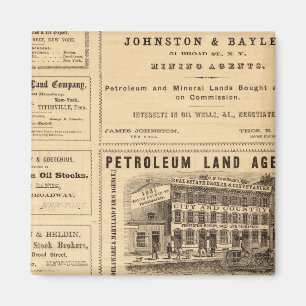 New York en Pennsylvania Oil Advertisements Magneet