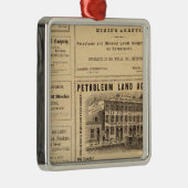 New York en Pennsylvania Oil Advertisements Metalen Ornament (Rechts)