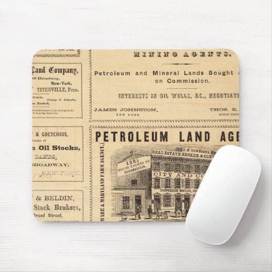 New York en Pennsylvania Oil Advertisements Muismat (Met muis)