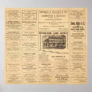 New York en Pennsylvania Oil Advertisements Poster