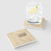 New York en Pennsylvania Oil Advertisements Stenen Onderzetter (Zijkant)