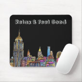 : New York Energy: Mousepad (zwart) Muismat (Met muis)