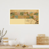 New York & Erie Railroad Map 1834 Poster (Keuken)
