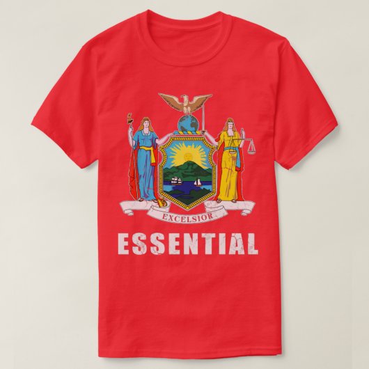 New York Essential Worker Flag Covid T-shirt (Design voorkant)