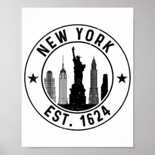 New York Est. 1624 New York City Lover Nyc Poster