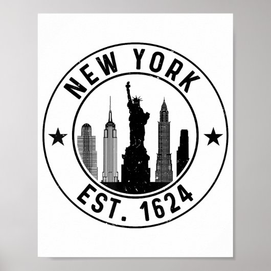 New York Est. 1624 New York City Lover Nyc Poster (Voorkant)
