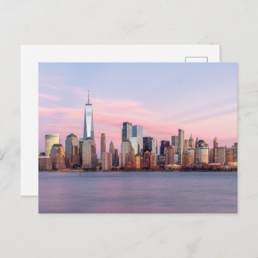 New York Evening Skyline Briefkaart (Voorkant / Achterkant)