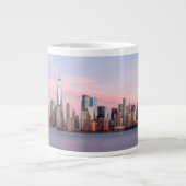 New York Evening Skyline Grote Koffiekop (Voorkant)