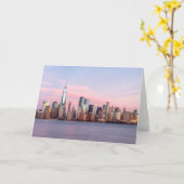 New York Evening Skyline Kaart (Gele Bloem)