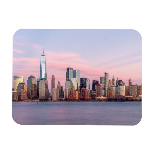 New York Evening Skyline Magneet (Horizontaal)