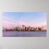 New York Evening Skyline Poster (Voorkant)