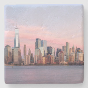 New York Evening Skyline Stenen Onderzetter