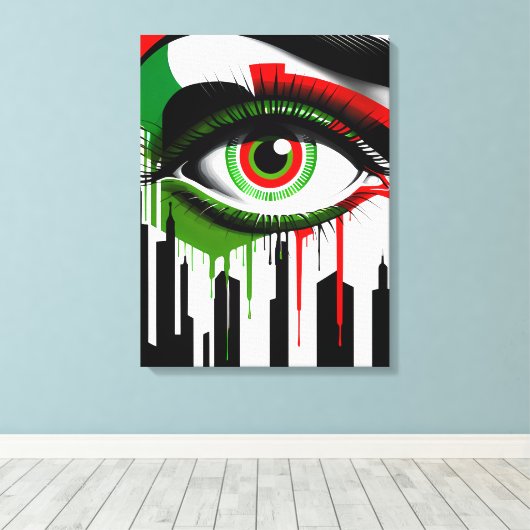 New York "Eye Talian" afbeelding Canvas Afdruk (Insitu (Houten vloer))