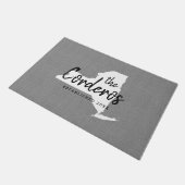 New York Family Monogram State Doormat Deurmat (Schuin)