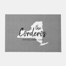 New York Family Monogram State Doormat Deurmat