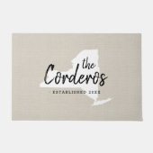 New York Family Monogram State Doormat Deurmat (Voorkant)