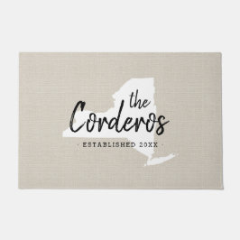 New York Family Monogram State Doormat Deurmat