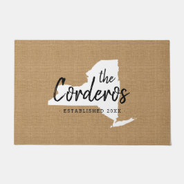 New York Family Monogram State Doormat Deurmat