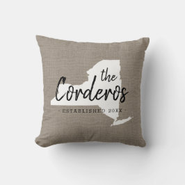 New York Family Monogram State Sierkussen