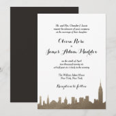 New York Faux Gold Invitation Kaart (Voorkant / Achterkant)