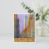 New York Fifth Avenue Shopping Street  Briefkaart (Staand voorkant)