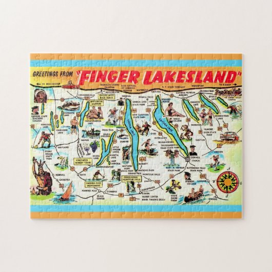 New York Finger Lakes 11x14 Puzzel (Horizontaal)