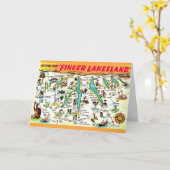 New York Finger Lakes Kaart (Gele Bloem)