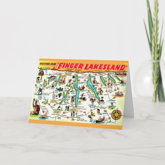New York Finger Lakes Kaart (Voorkant)