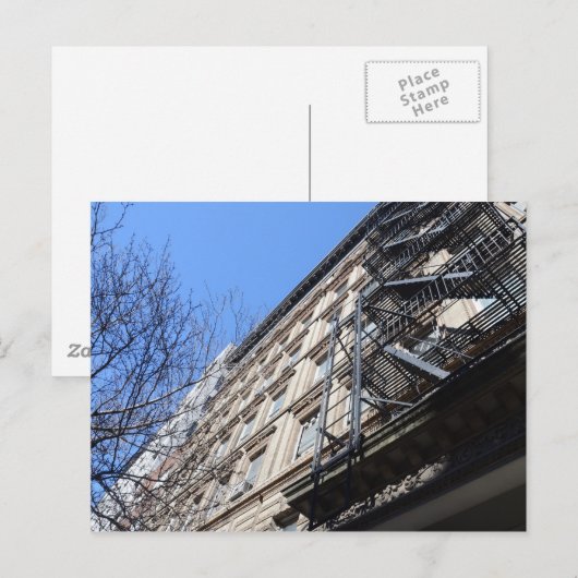 New York Fire Escape Briefkaart (Voorkant / Achterkant)