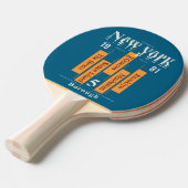 New York Five Boroughs: Urban Legacy Tafeltennisbatje (Voorkant Gekanteld)