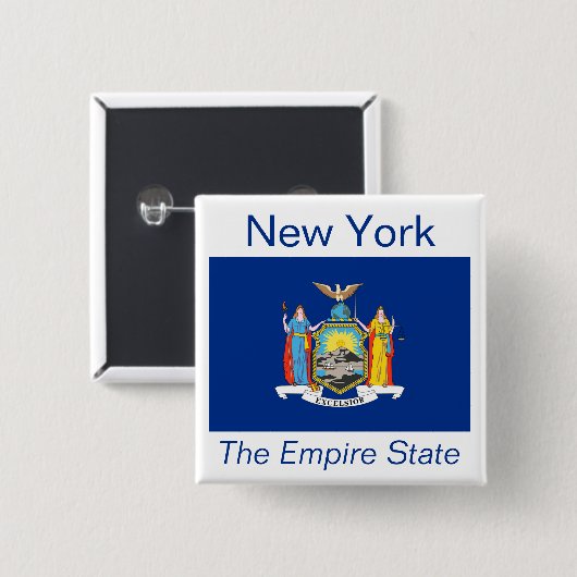 New York Flag Button (Voorkant /achterkant)