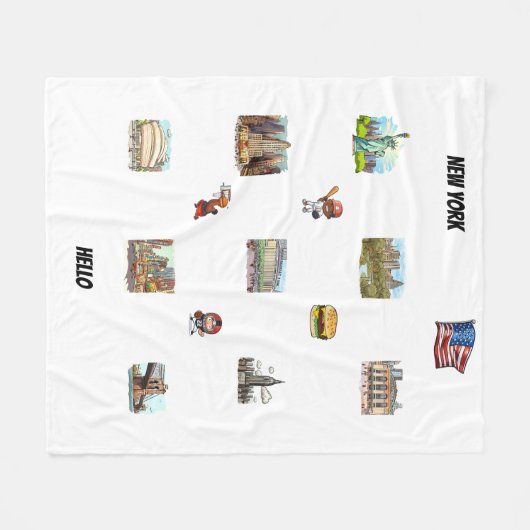 New York Fleece Deken (Voorkant (Horizontaal))