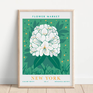 New York Flower Market Botanisch Poster