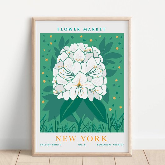 New York Flower Market Botanisch Poster