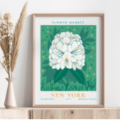 New York Flower Market Botanisch Poster