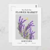New York Flower Market, Briefkaart in het centrum (Voorkant / Achterkant)