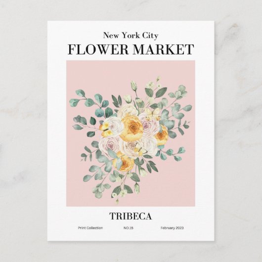New York Flower Market, Briefkaart Tribeca (Voorkant)