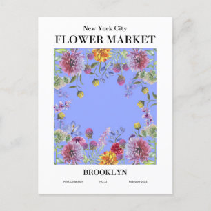 New York Flower Market, Briefkaart van Brooklyn