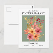 New York Flower Market, Central Park Briefkaart (Voorkant / Achterkant)