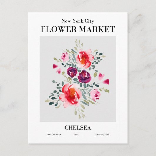 New York Flower Market, Chelsea Briefkaart (Voorkant)