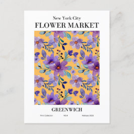 New York Flower Market, Greenwich Briefkaart