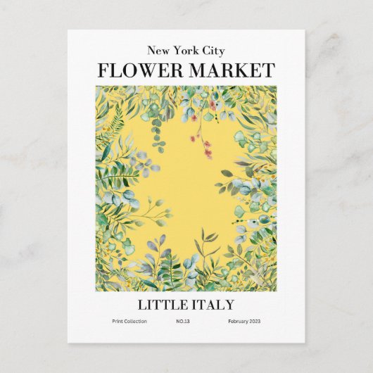 New York Flower Market, Little Italy Briefkaart (Voorkant)