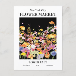 New York Flower Market, Lower East Briefkaart
