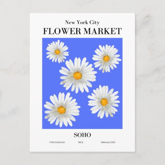 New York Flower Market, SOHO Briefkaart (Voorkant)