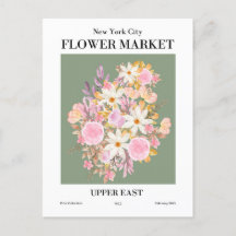 New York Flower Market, Upper East Briefkaart