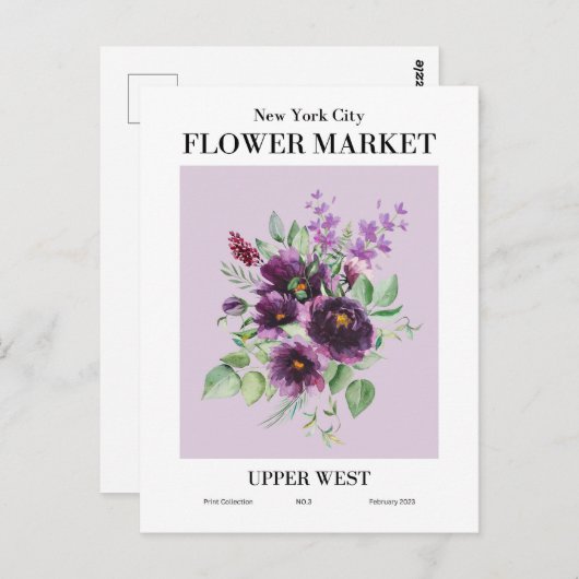 New York Flower Market, Upper West Briefkaart (Voorkant / Achterkant)